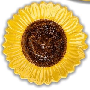Vibrant Sunflower Spoon Rest, Jewelry Tray, Trinket or Candle Holder-ceramic-New